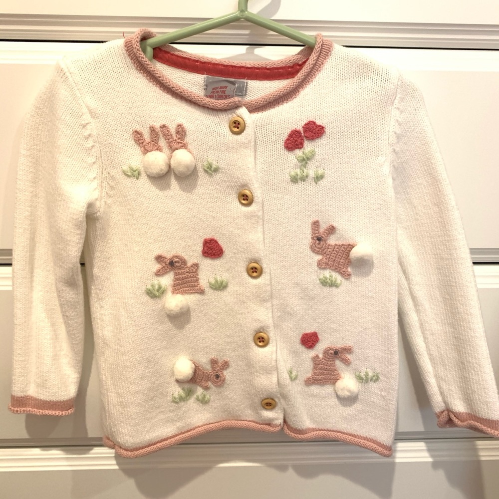 Tahari bunny Easter sweater 18m